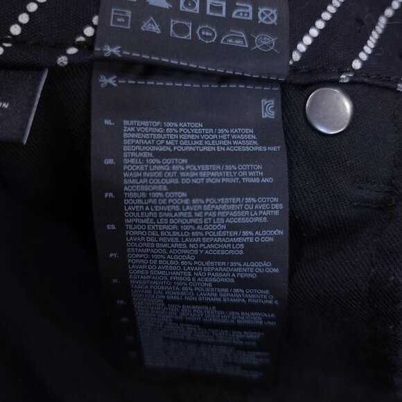 G-Star Jeans Womens 34x27 3D Boyfriend COJ Mid Rise Black Striped Pants - Picture 10 of 10